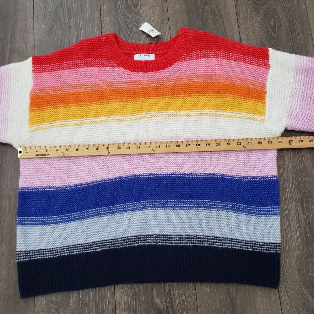 Old Navy Rainbow Knit Sweater Women's 2X multicolor - Picture 4 of 9